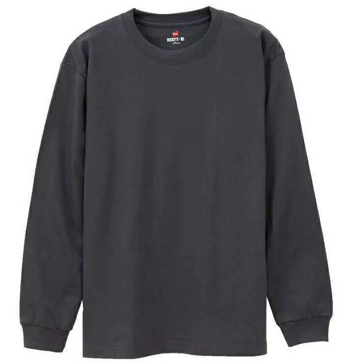 Hanes へインズ ヘビーウエイト クルーネック ロング Tシャツ