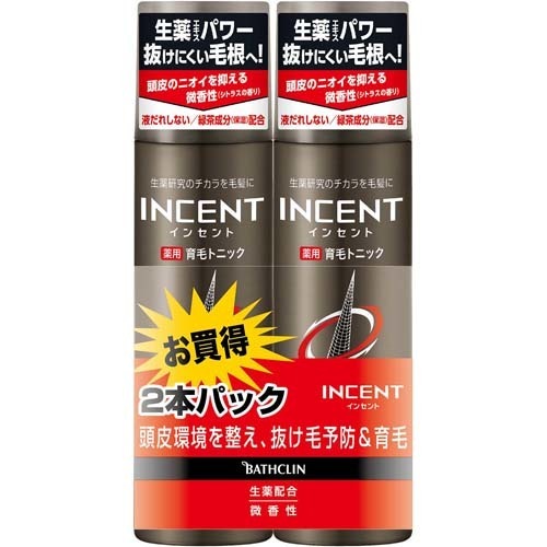 楽天市場 バスクリン インセント 育毛トニック微香性 ペアパック 180g 2コ入 価格比較 商品価格ナビ