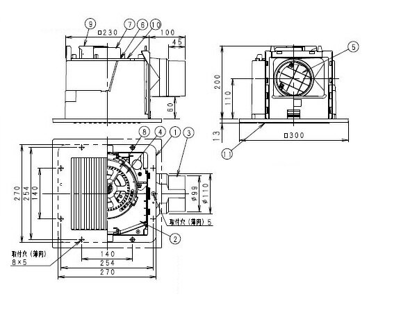 panasonic fy-24c8 天井埋込形換気扇 ルーバーセットタイプ