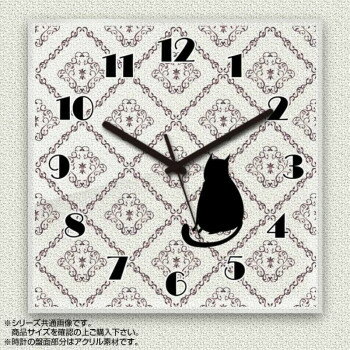 楽天市場 コモライフ Myclo マイクロ 壁掛け時計 アクリル素材 クリア 四角 23cm 黒猫シルエット Com1286 価格比較 商品価格ナビ