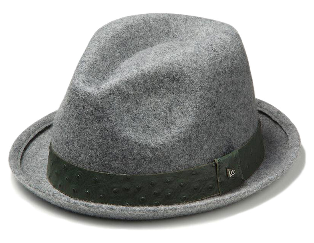 イーケーバイニューエラ ハット シリーズ81 フェドーラ ウール リアルレザーバンド グレー EK by New Era Hat Series 81  The Fedora Wool Real Leather Band Gray(Grey)