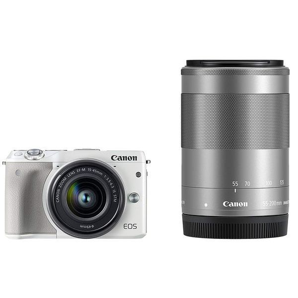 楽天市場】キヤノン Canon EOS M3 Wズームキット2 WH | 価格比較 - 商品価格ナビ