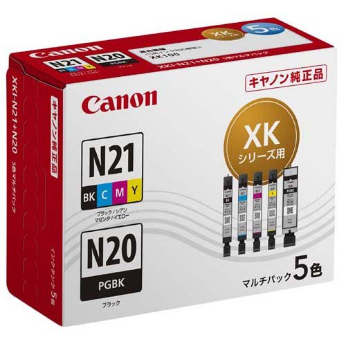 楽天市場】キヤノン キヤノン インクタンク XKI-N21+N20／5MP(1個