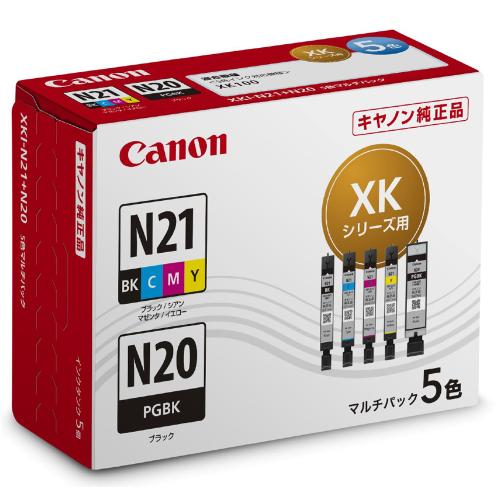 楽天市場】キヤノン キヤノン インクタンク XKI-N21+N20／5MP(1個