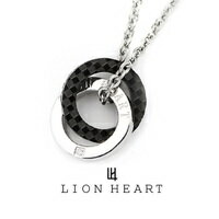 LION HEARTペアライン/ダブルリング ペアネックレス(メンズ/ブラック/キュービックジルコニア) 04N135SM