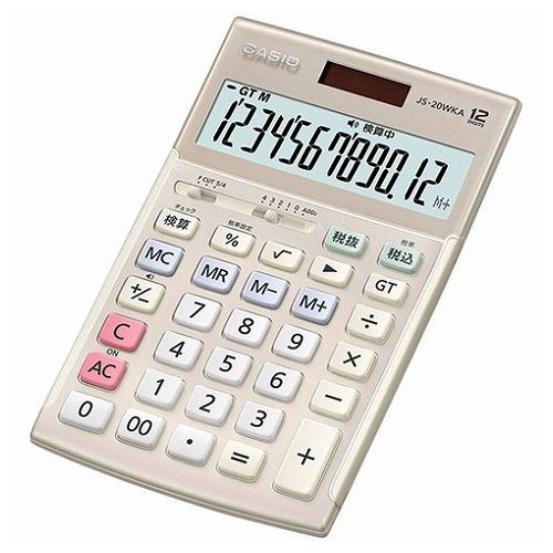 【楽天市場】カシオ計算機 CASIO ジャストタイプ 実務電卓 12桁 ゴールド JS-20WKA-GD | 価格比較 - 商品価格ナビ