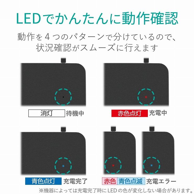 ELECOM マウスパッド ワイヤレス充電対応 MP-WQ01BK