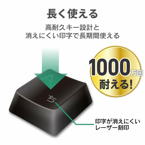 ELECOM 無線フルサイズキーボード TK-FDM106TXBK
