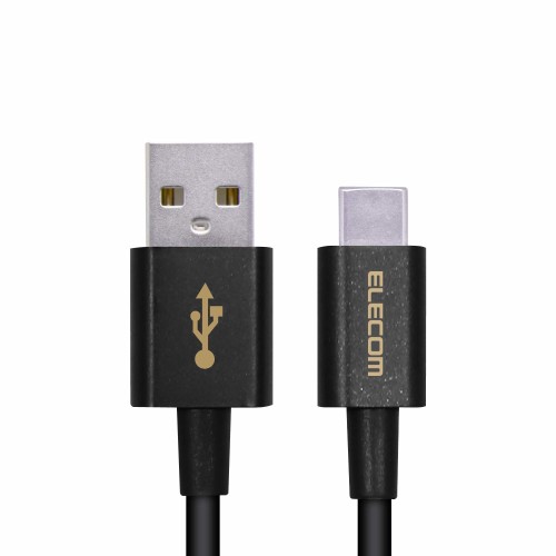 エレコム スマートフォン用充電通信ケーブル USB(A-タイプC) 認証品 1.2m ブラック(1個)