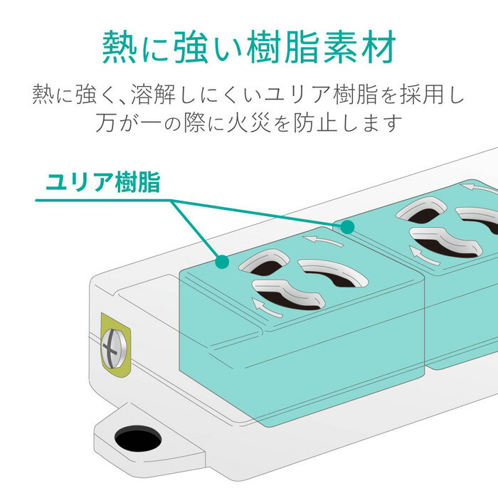 エレコム 延長コード 電源タップ 10m 3P 4個口 マグネット付 グレー T-ECOH34100NM(1個)