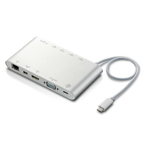 【楽天市場】エレコム エレコム USB Type-C ドッキングステーション PD対応 充電 USB3.1 シルバー DST-C08SV(1個
