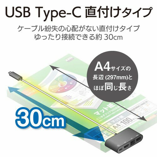 エレコム USB Type-C ドッキングステーション PD対応 充電 USB3.1 ブラック DST-C09BK(1個)