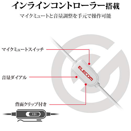 ELECOM ゲーミングヘッドセット HS-G30WH