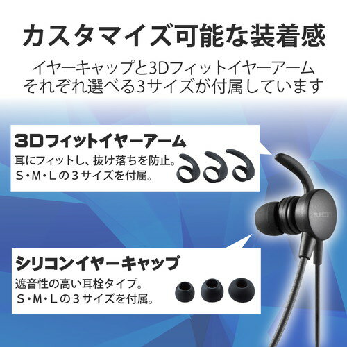 ELECOM 片耳耳栓タイプUSBヘッドセット HS-EP16UBK