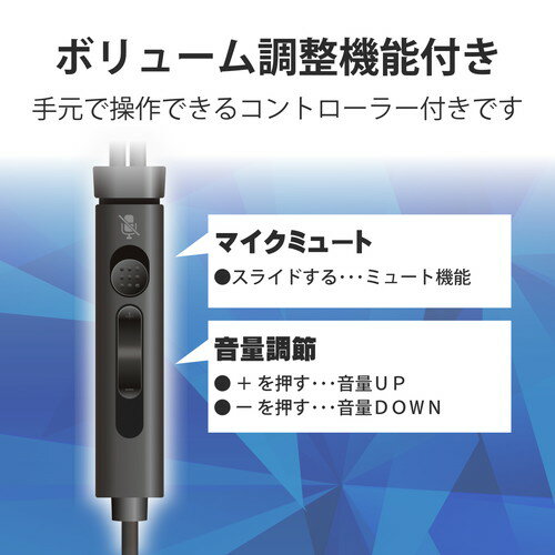 ELECOM 片耳耳栓タイプUSBヘッドセット HS-EP16UBK