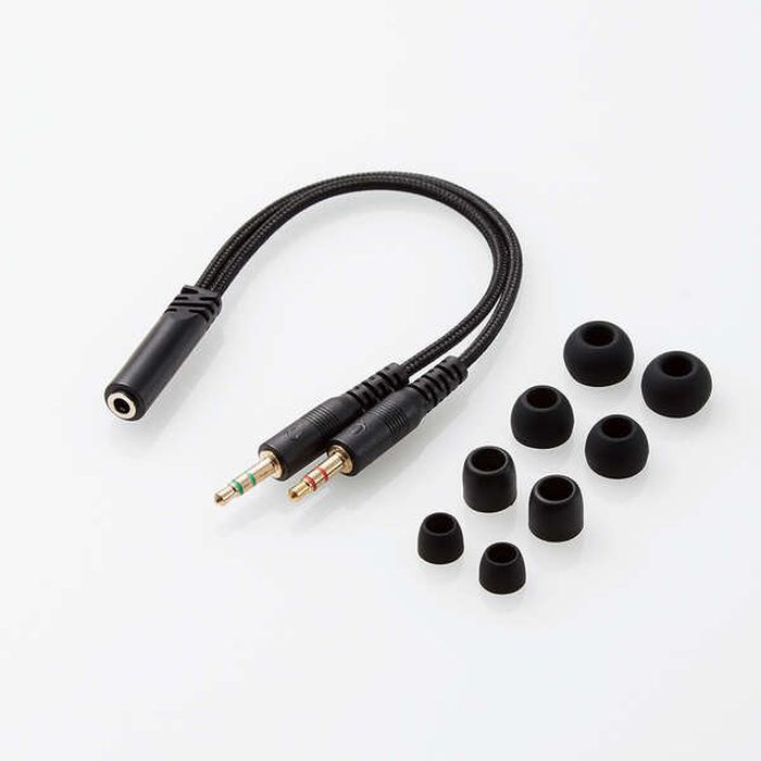 エレコム ヘッドセット イヤホン インナーイヤー 3.5φ4極 両耳 カナル HS-EP17TBK(1個)