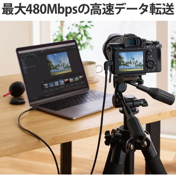 エレコム カメラケーブル Type-Cケーブル USBA-USBC 4m ブラック DGW-CCL40BK(1個)