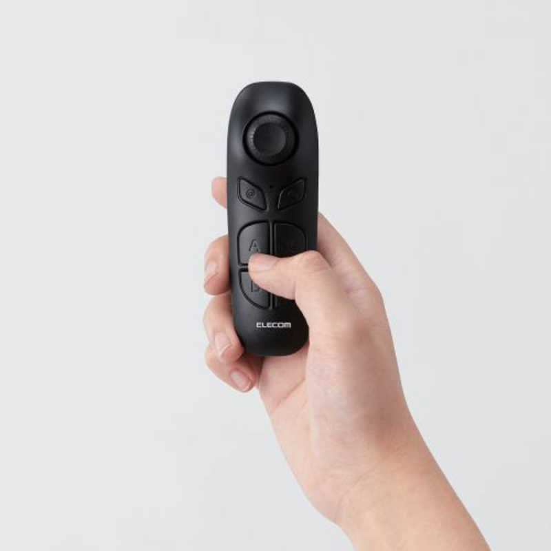 エレコム Bluetoothリモコン VR用 iOS・Android対応 収納袋付 ブラック JC-VRR05BK(1個)