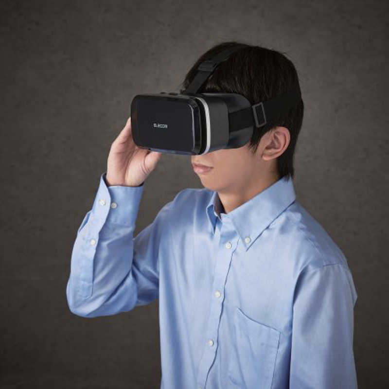 エレコム VRゴーグル スマホ 4.8～7インチ対応 ブラック VRG-M02BK(1台)