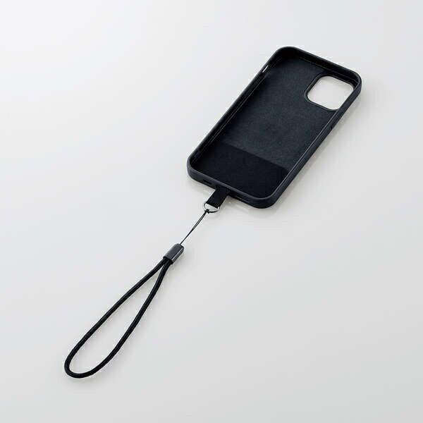 エレコム スマホアクセサリ 外付ストラップホール ハンドストラップ P-STHHANBK(1個)