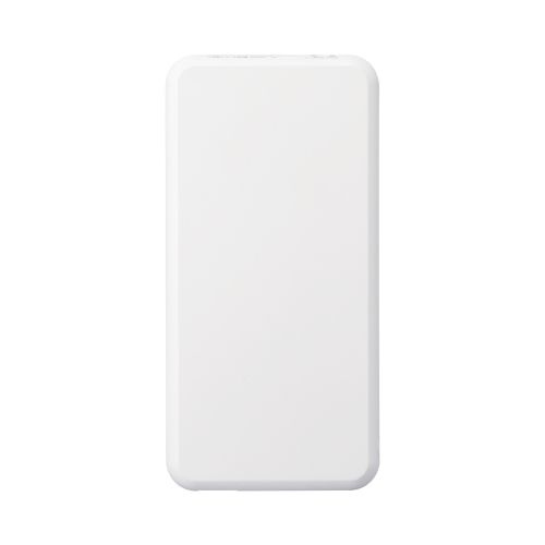 ELECOM 5V/3A出力 モバイルバッテリー 10000mAh ホワイト DE-C38-10000WH