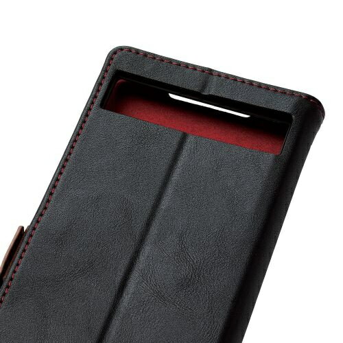 ELECOM ソフトレザーケース 耐衝撃 ステッチ ブラック PM-P221PLFYBK
