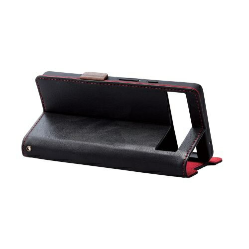 ELECOM ソフトレザーケース 耐衝撃 ステッチ ブラック PM-P221PLFYBK