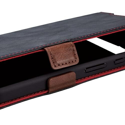 ELECOM ソフトレザーケース 耐衝撃 ステッチ ブラック PM-P221PLFYBK