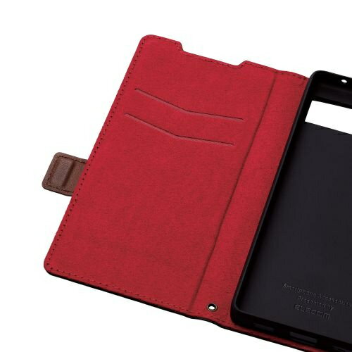 ELECOM ソフトレザーケース 耐衝撃 ステッチ ブラック PM-P221PLFYBK
