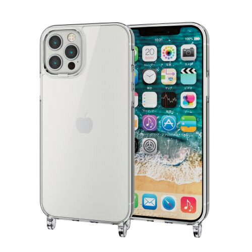 エレコム iPhone 12 Pro／12用ケース ハイブリッド カバー 衝撃吸収 クリア(1個)