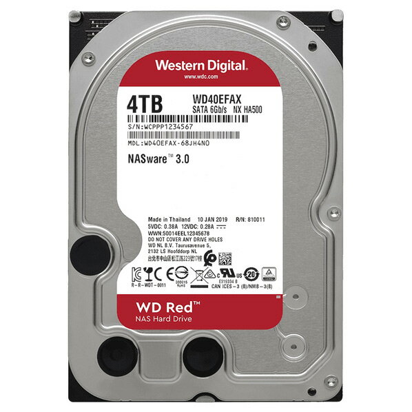 WESTERN DIGITAL 内蔵HDD 3．5インチ 4TB WD Red WD40EFAX