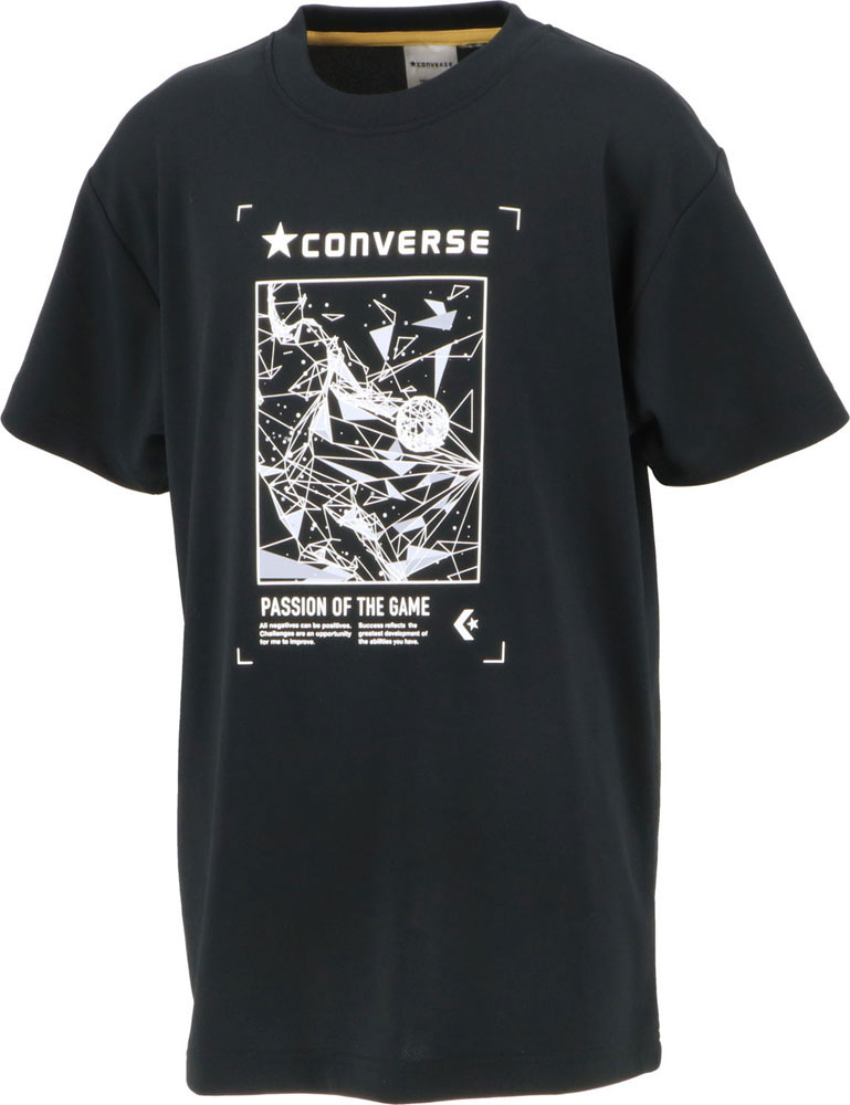 コンバース 1F_JRプリントTシャツ CB412351 色 : ブラック/ホワイト サイズ : 160