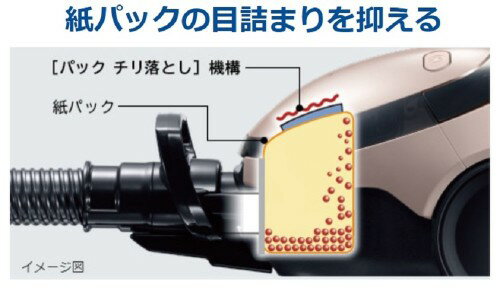 HITACHI（日立）紙パック式クリーナー CV-PE300 日立 HITACHI（日立） CV-PE300-R 紙パック式掃除機 「かる