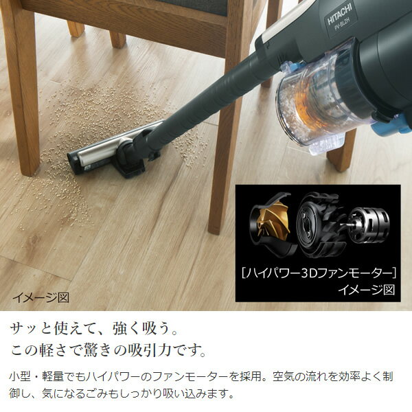 HITACHI ラクかるスティック コードレススティッククリーナー PV-BL2H(N)