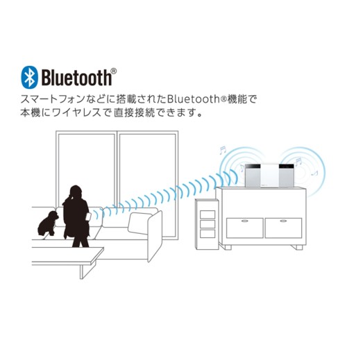 Panasonic ワイドFM対応 Bluetooth対応 コンパクトステレオシステム SC-HC300-K