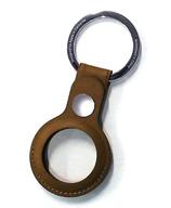AirTag Leather Key Ring/Saddle Brown