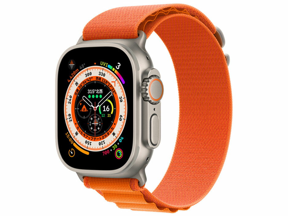 Apple Watch Ultra 49mチタニウムXオレンジアルパインループ