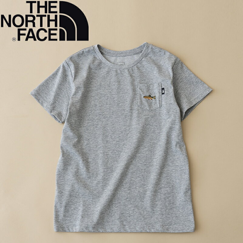 ノースフェイス THE NORTH FACE キッズ Tシャツ ショートスリーブポケットティー S/S Pocket Tee ミックスグレー  NTJ32265 Z