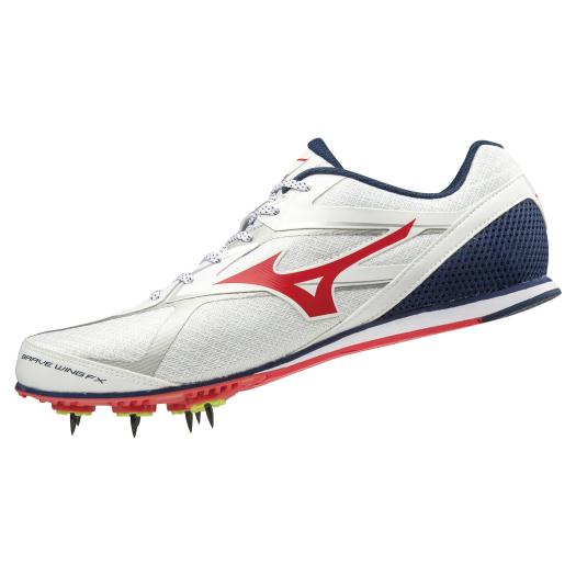 Mizuno Brave Wing 3 Track and Field Long Jump Shoes U1GA1830 White × Red 
