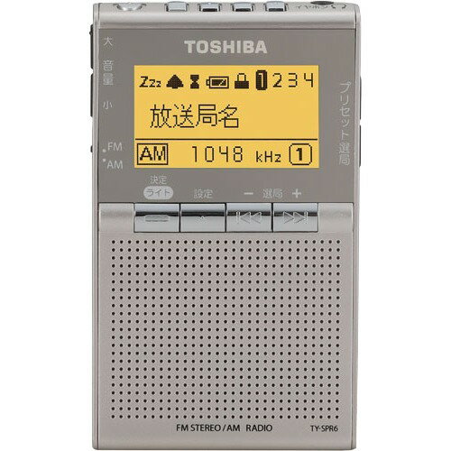TOSHIBA ワイドFM/AMポケットラジオ TY-SPR6(N)
