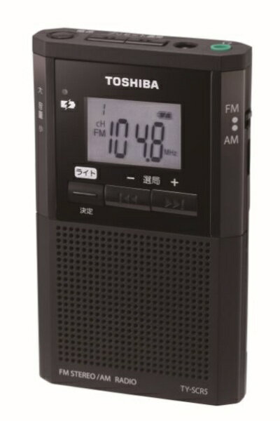 東芝 ポケットラジオ TY-SCR5(K)(1台)
