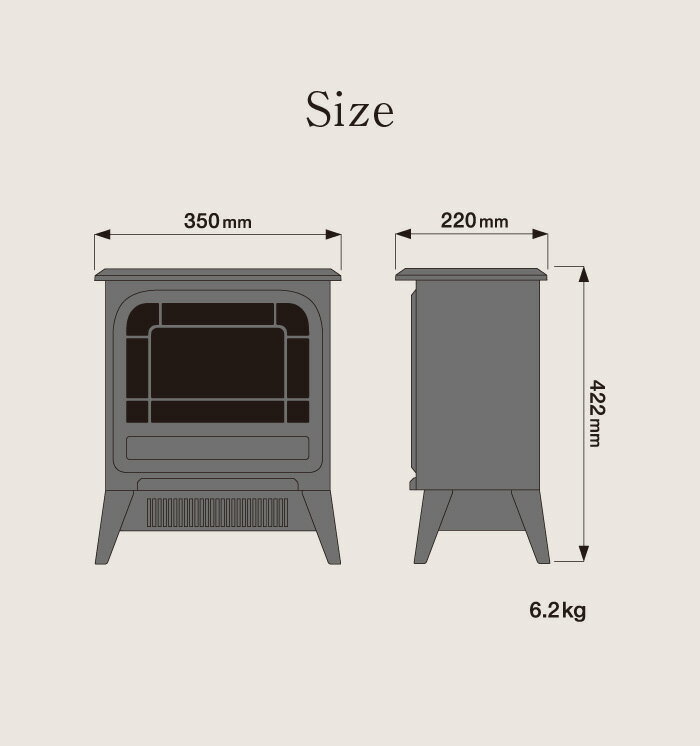 ディンプレックス オプティフレーム 電気暖炉 Micro Stove BK ブラック(1台入)