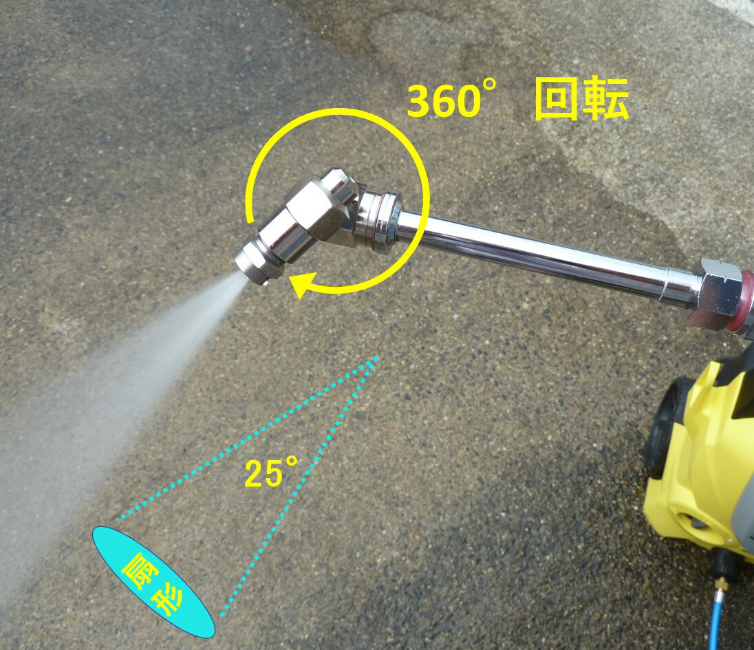 エアコン洗浄ノズルガン キット15m KARCHER 高圧洗浄機 クイックコネクト用 360°回転式