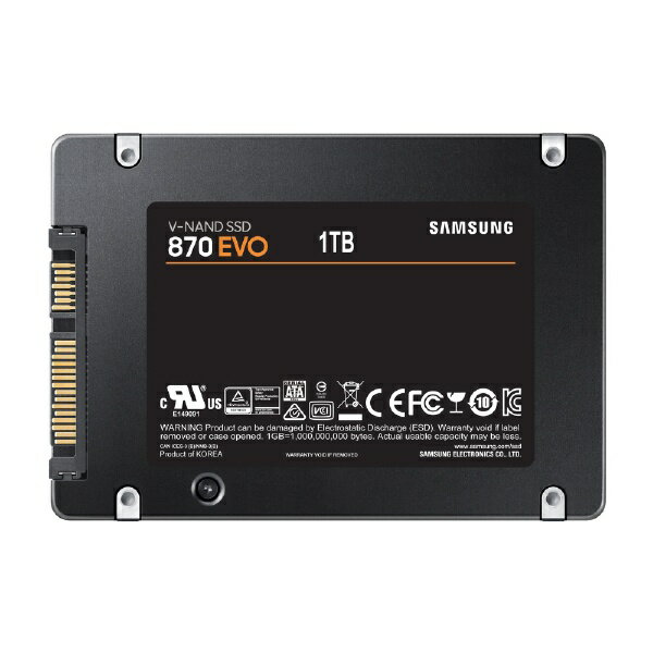 Samsung｜サムスン Samsung SATA 2.5inch SSD 870 EVOシリーズ 1.0TB MZ-77E1T0B/IT