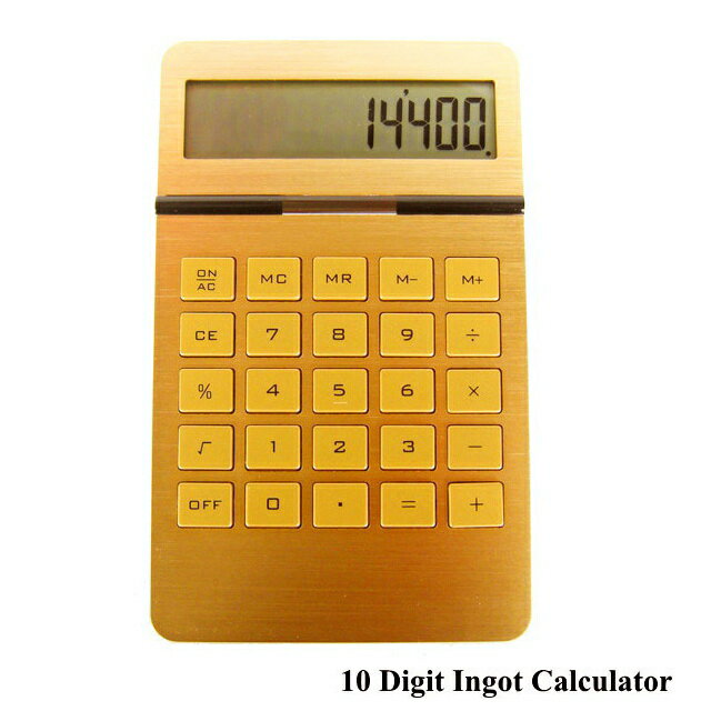 楽天市場 ディテール 電卓 おしゃれ ゴールド カリキュレーター 10 Digit Ingot Calculator 価格比較 商品価格ナビ