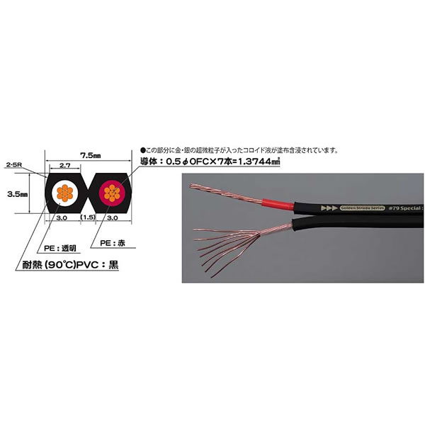 自作スピーカーケーブル#NANOTECH SP#79 Mk-4 EX2.5mペア 自作スピーカーケーブル#NANOTECH SP#79 Mk-4 EX2.5mペア