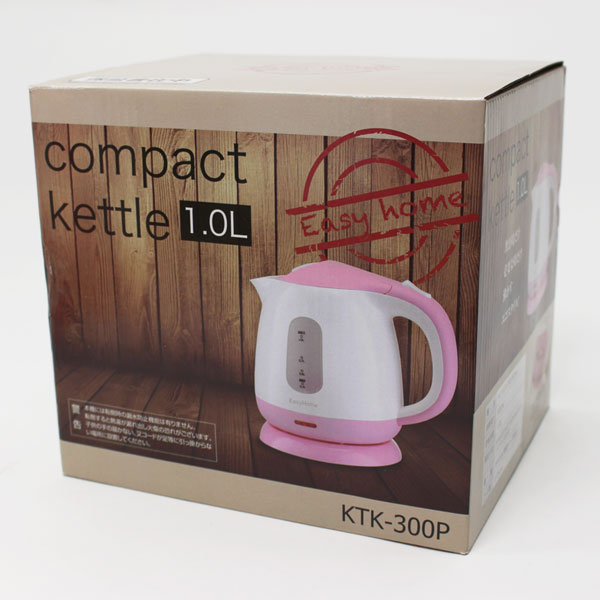 ヒロ・コーポレーション コンパクト 電気ケトル KTK-300 ピンク 1.0L