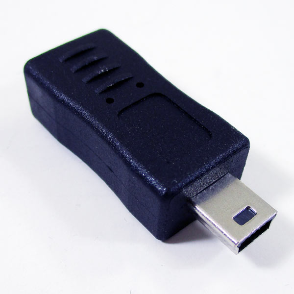 変換名人 変換プラグ microUSB（メス）→miniUSB（オス） USBMCB-M5A