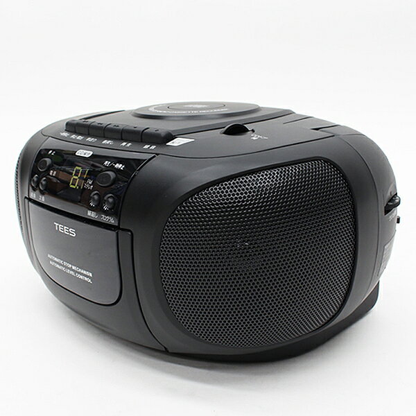 ティーズネットワーク CDラジオカセットプレイヤー TS-CD838-BK
