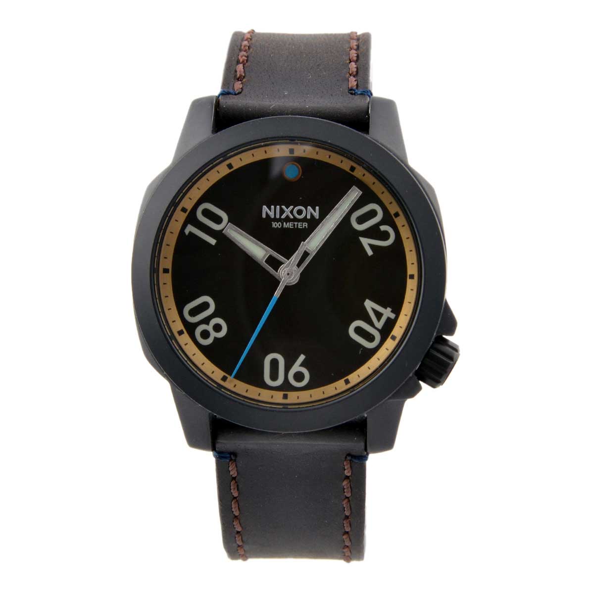 Nixon Men Nixon Ranger 40 Leather Nixon Mens Analog Black Dial 